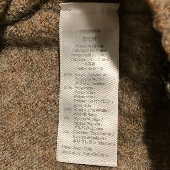 Madewell Women’s Crop Pink/Cream/Brown Alpaca Wool Blend 1/2 Zip Sweater S - Picture 11 of 11